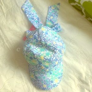 NWT Lilly Pulitzer In a Knot Hat Blue Haven